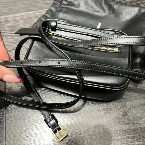 Saint Laurent Mini camera lou Black Quilted belt Bag